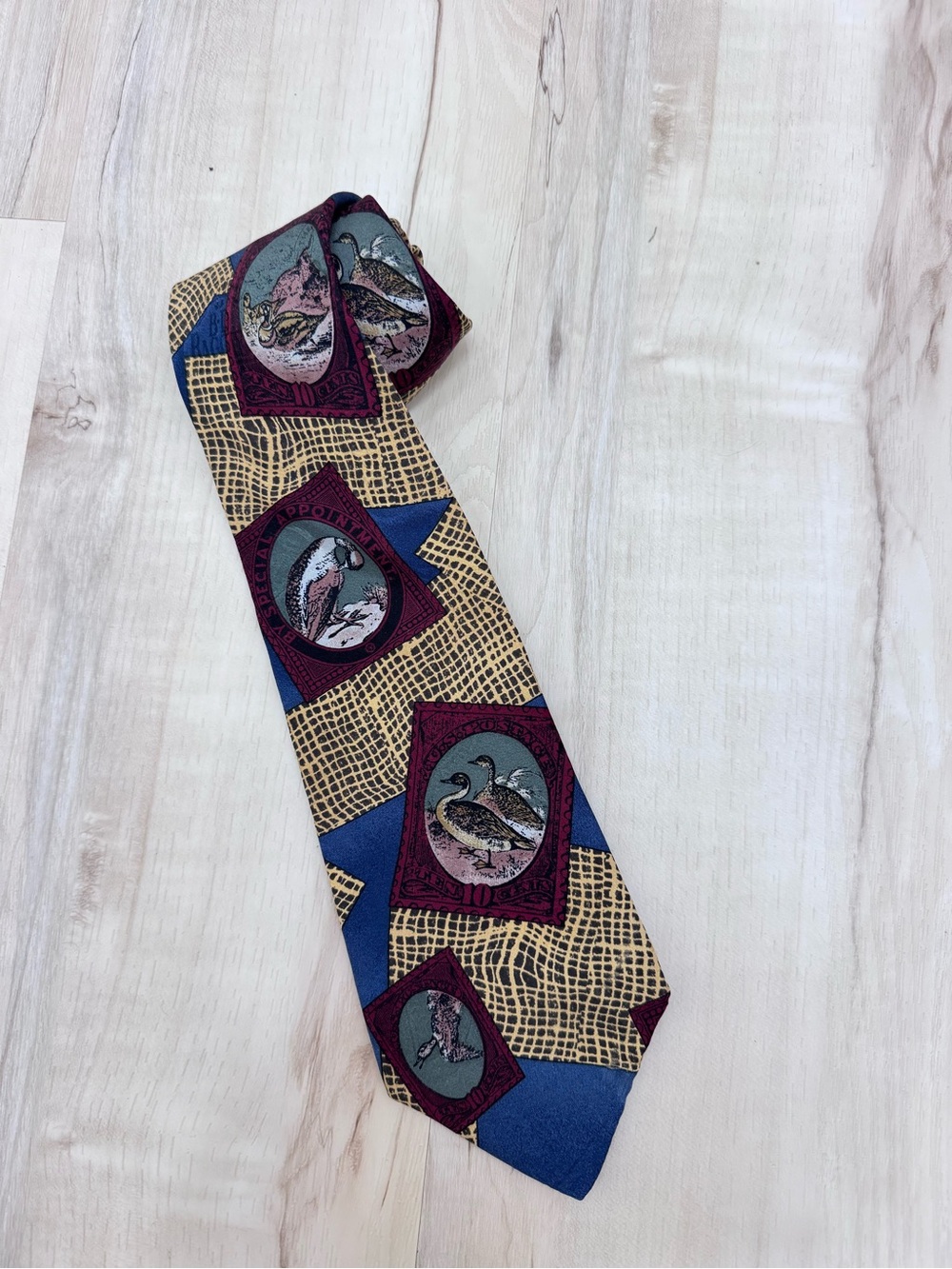 Vintage B.D.Baggies Men’s silk Necktie Duck Hunt